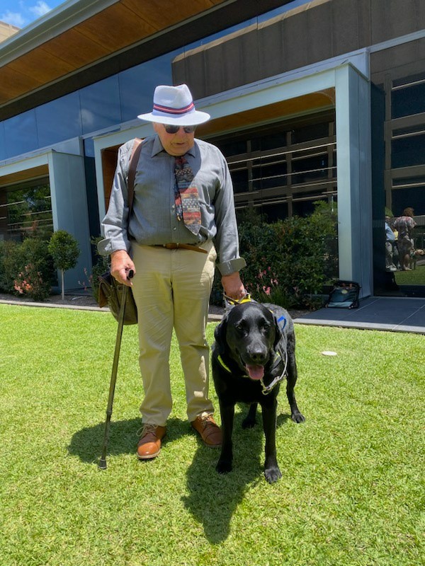 Gordon and Seeing Eye Dog Yuma